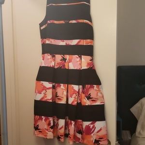 Dress Barn Striped Fit and Flare Dress